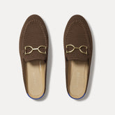 The Double Bit Loafer Mule - Cinnamon Raffia-Knit