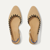 The Almond Slingback - Eyelet Frappe