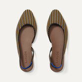 The Almond Slingback - Butterscotch Stripe
