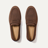 The Penny Loafer - Cinnamon Raffia-Knit