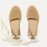 The D'Orsay Espadrille - Camel Crochet