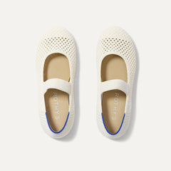 The Kids Mary Jane - White Open-Knit