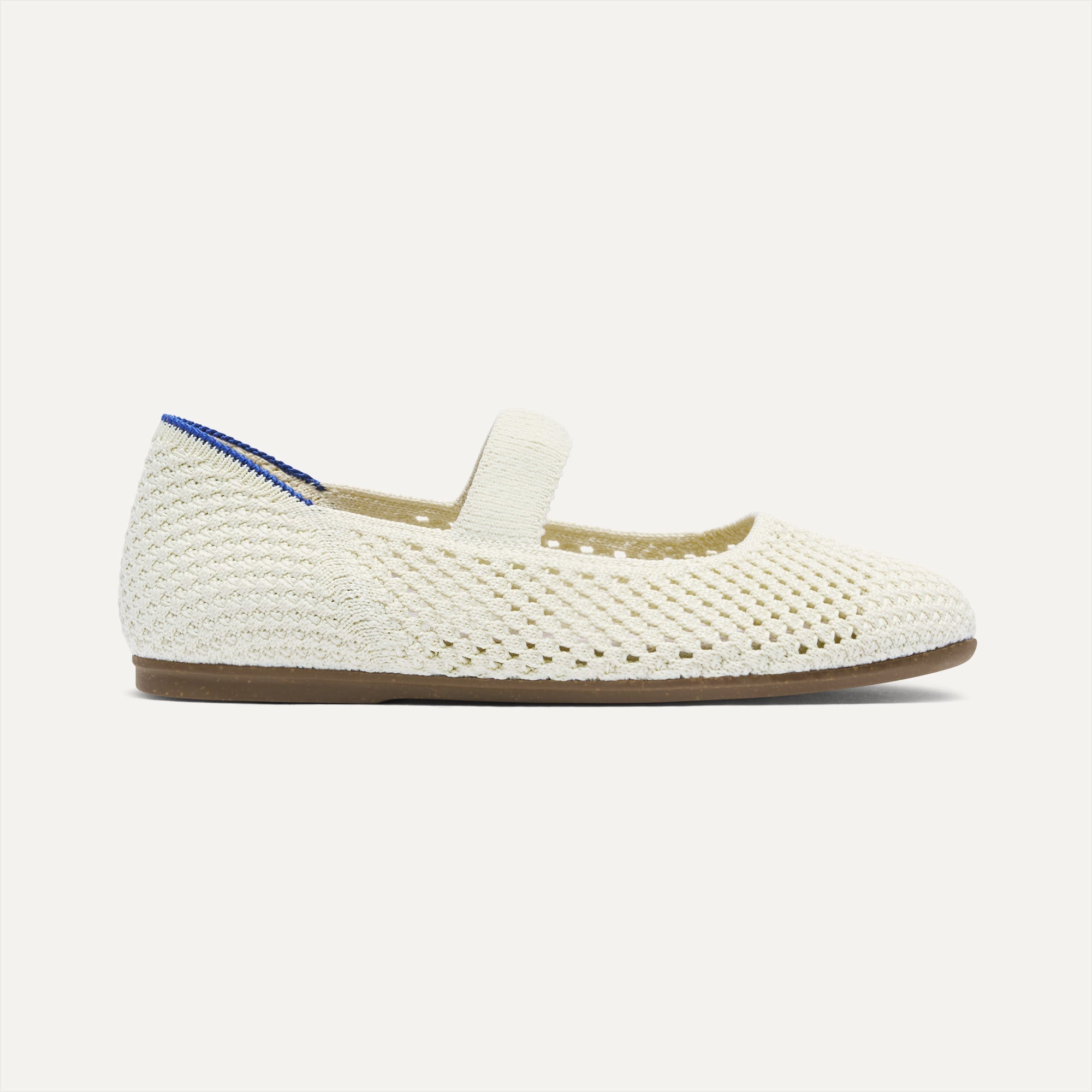 The Kids Mary Jane - White Open-Knit