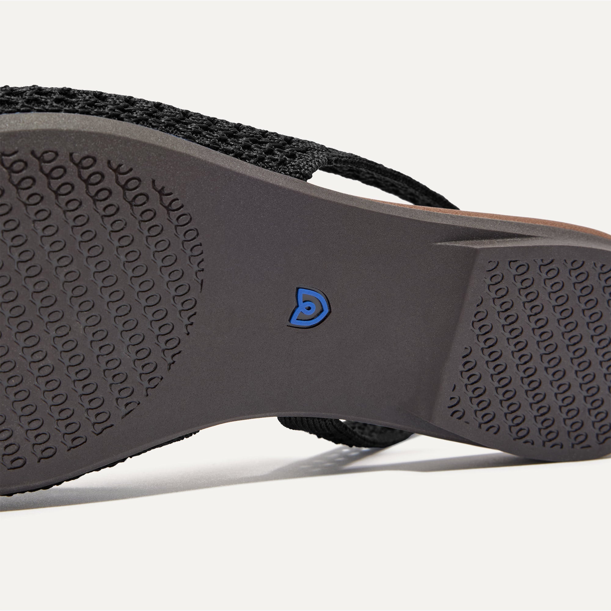 The Almond Slingback - Black Mesh