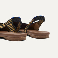 The Almond Slingback - Butterscotch Stripe
