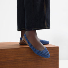 The Almond Slingback - Deep Sea Mesh