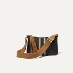 The Casual Crossbody - Coffee Market Stripe