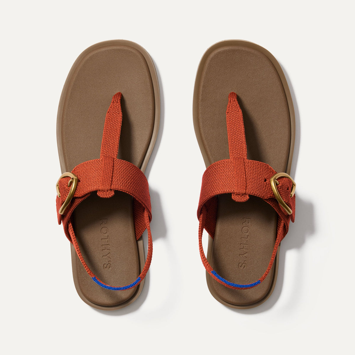 The T–Strap Sandal - Brick