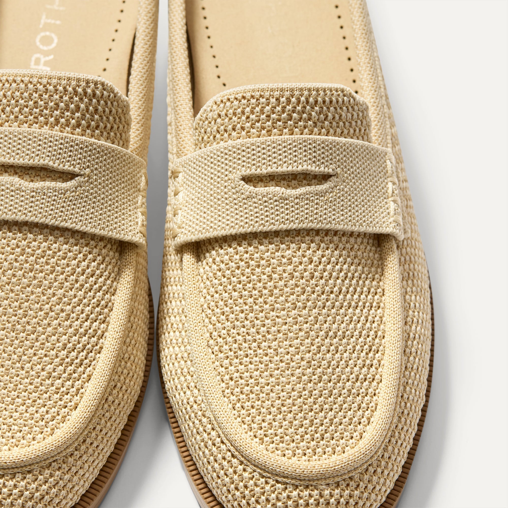 The Penny Loafer Mule - Sandstone Raffia-Knit