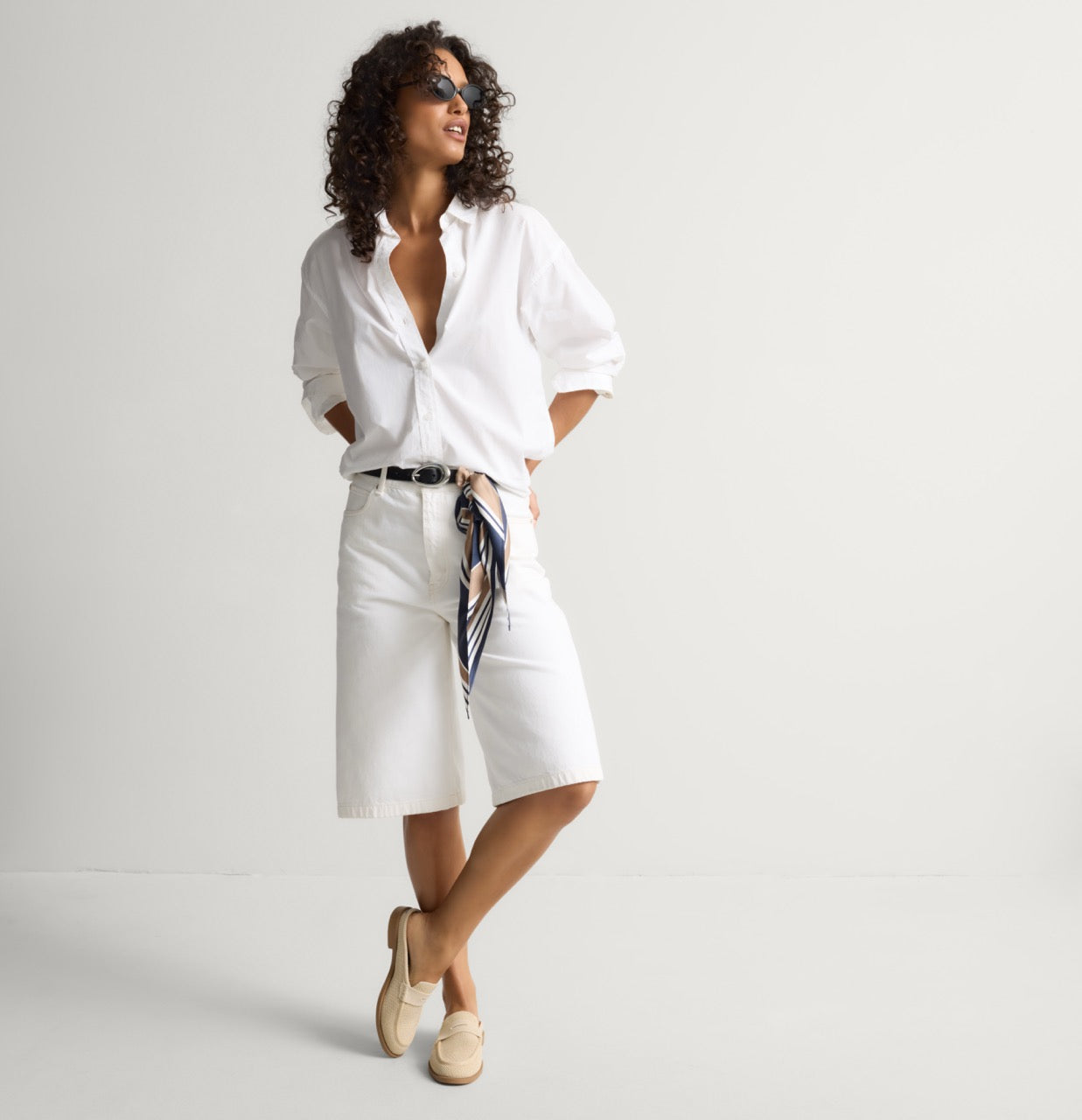 The Penny Loafer Mule - Sandstone Raffia-Knit