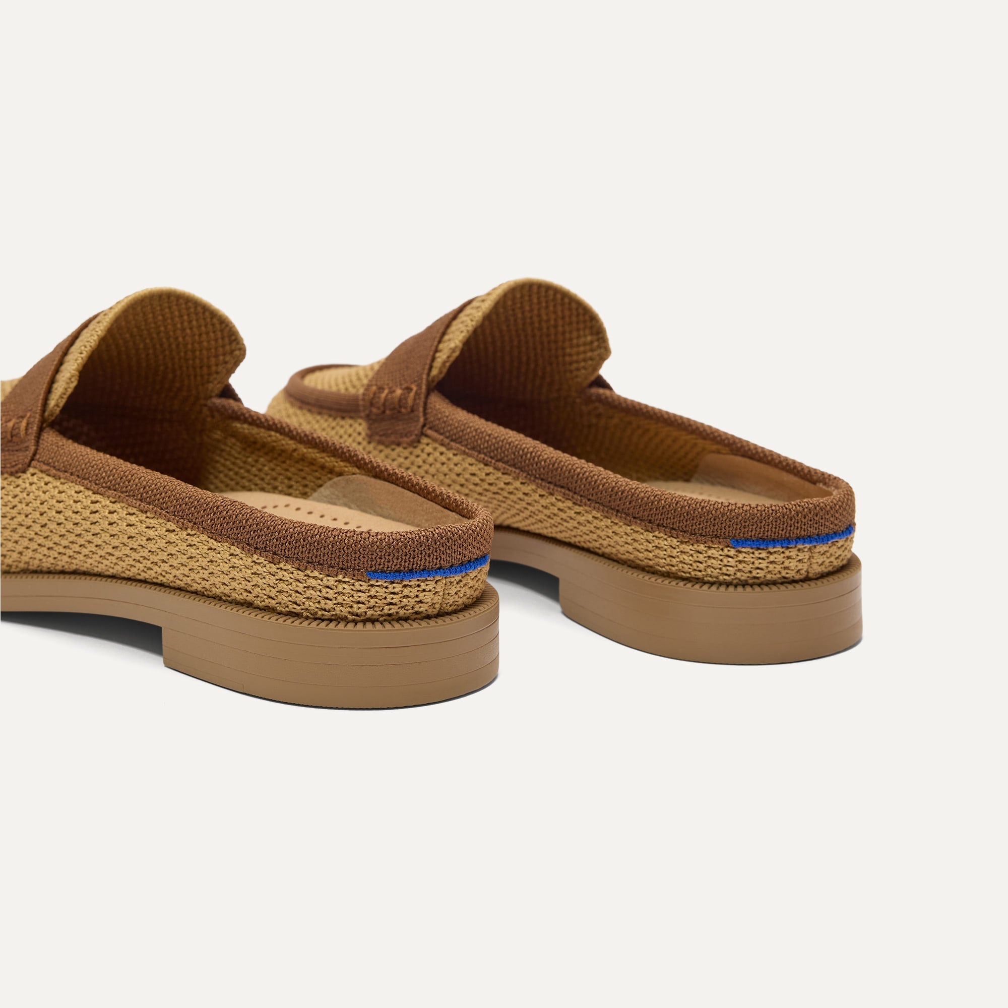 The Penny Loafer Mule - Wheat Raffia-Knit
