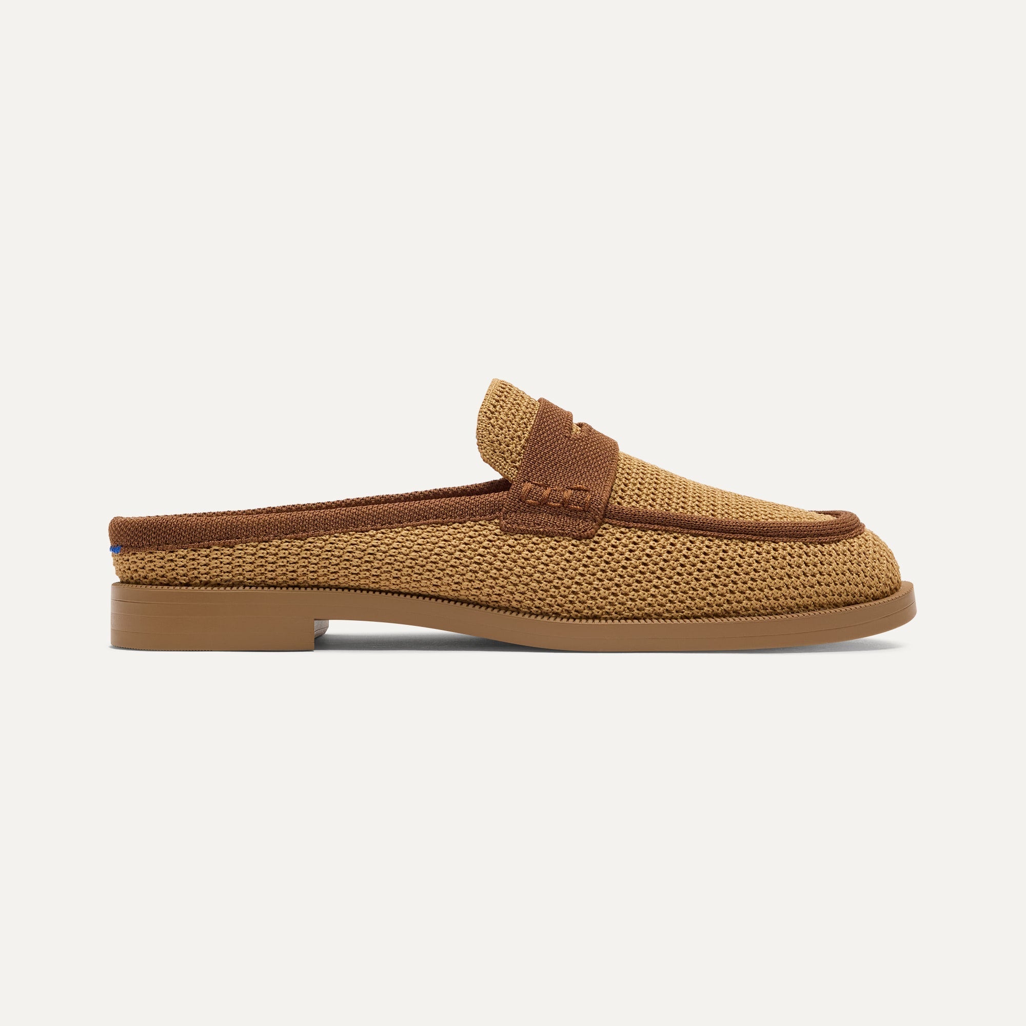 The Penny Loafer Mule - Wheat Raffia-Knit