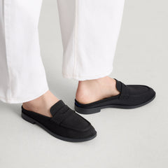The Penny Loafer Mule - Black