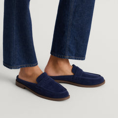 The Penny Loafer Mule - ReVelvet™ Navy
