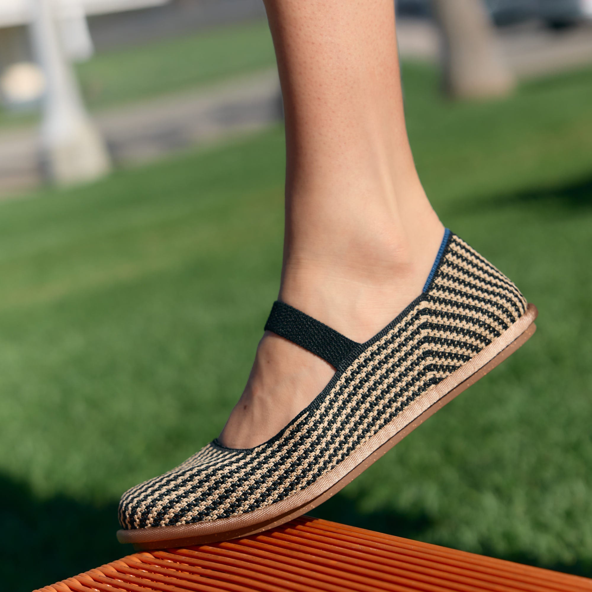 The Cruiser Mary Jane - Toffee Stripe