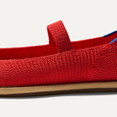 The Cruiser Mary Jane - Poppy Raffia-Knit