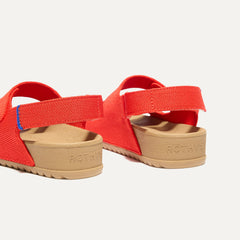 The Kids Double Strap Sandal - Firetruck Red