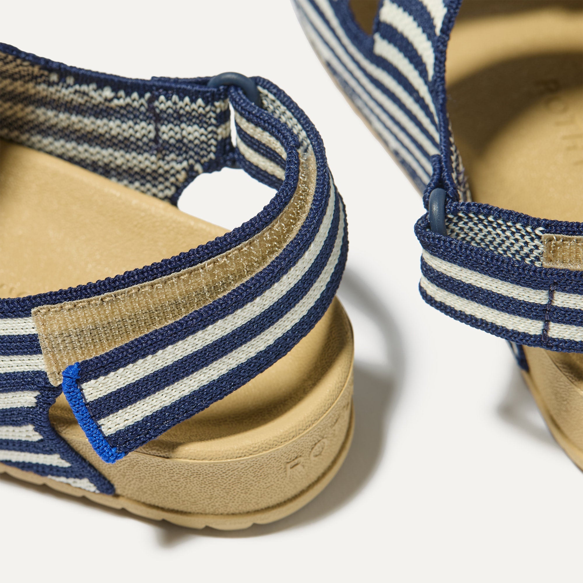 The Kids Double Strap Sandal - Sailor Stripes
