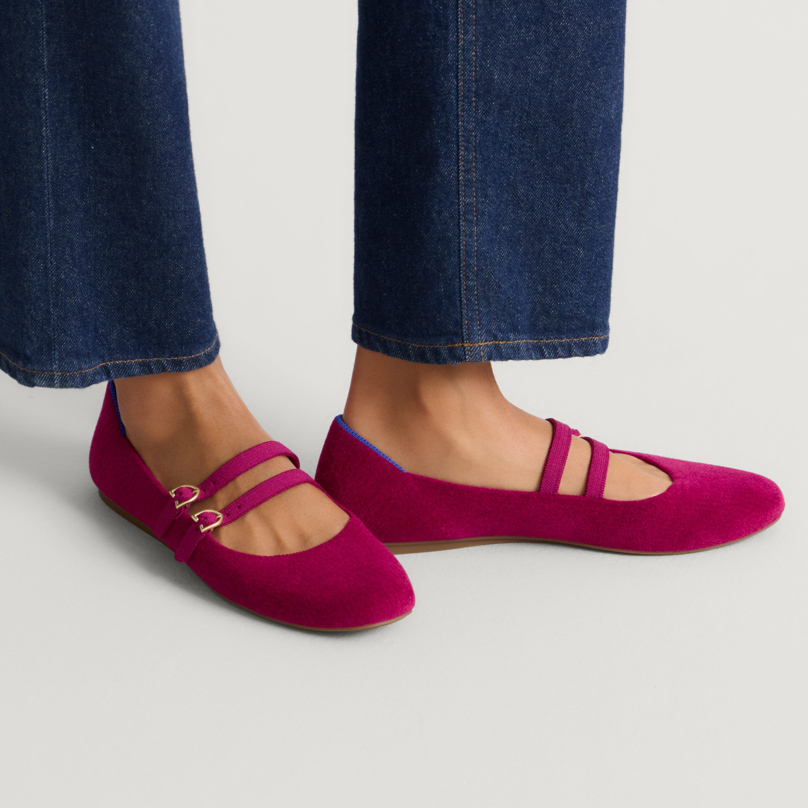 The Double Buckle Mary Jane - ReVelvet™ Mulberry