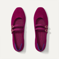 The Double Buckle Mary Jane - ReVelvet™ Mulberry