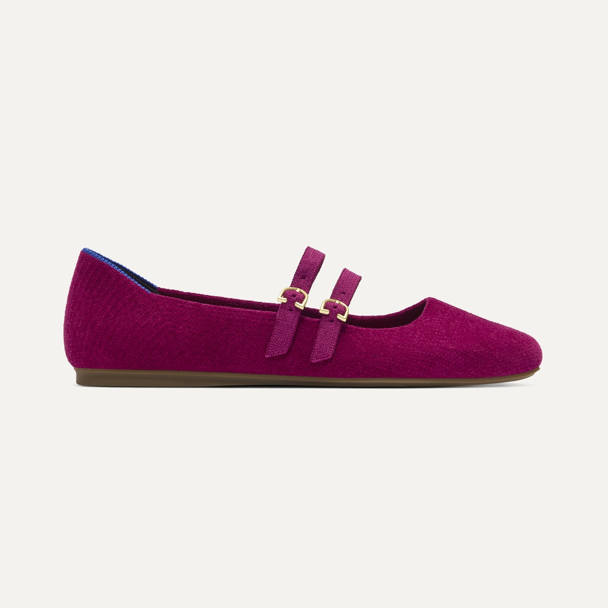 The Double Buckle Mary Jane - ReVelvet™ Mulberry