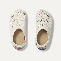 The Kids Clog - White Crochet