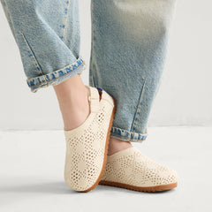 The Kids Clog - White Crochet