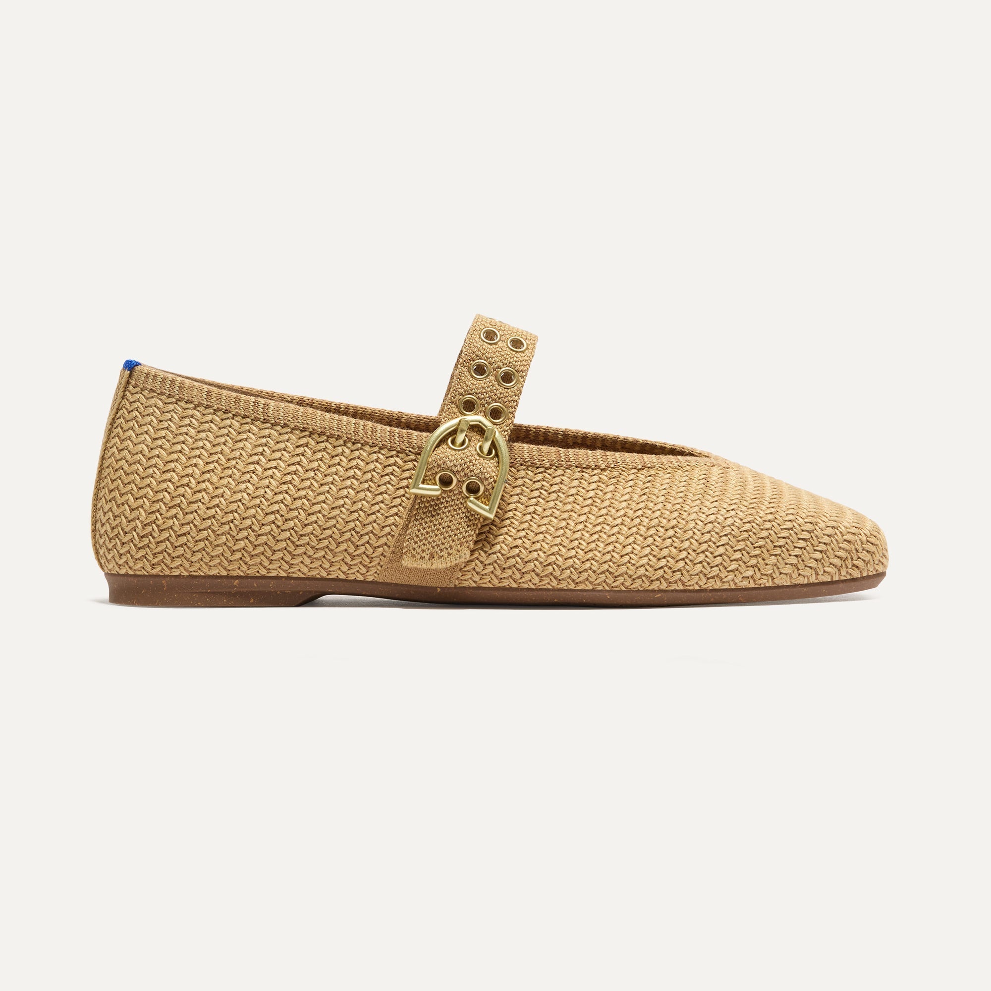 The Max Buckle Mary Jane - Tan Woven