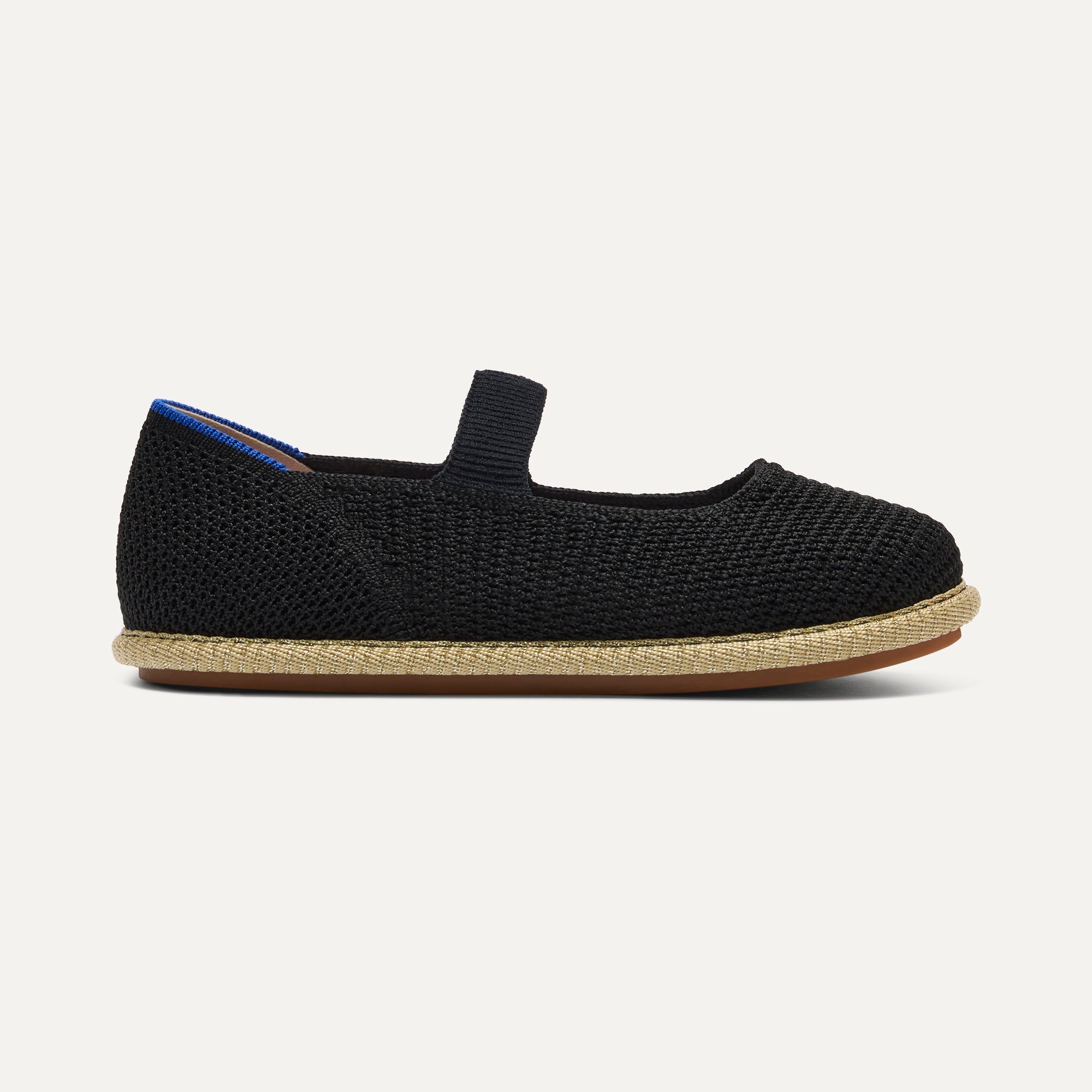 The Mini Mary Jane (for Kids) - Black Raffia-Knit