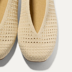 The Max Square Ballerina - Off White Mesh